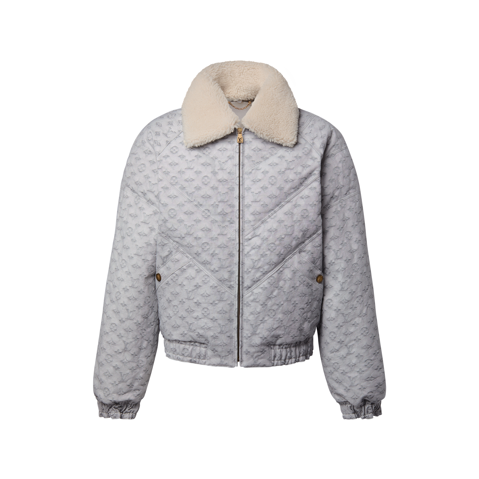 LOUIS VUITTON ライトグレー ジャケット 46 Jaqueta Puffer em Jacquard Monogram - Para Ele | LOUIS VUITTON ®